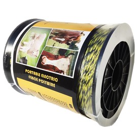 Electric Fence Wire 1650 Feet 500 Meters, 6 Stainless Steel Strands for Reliable Conductivity and Rust Resistance, Yellow and Black Color Electric Fence Polywire