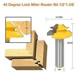 Vogueing Woodworking Tenon Milling Tool 45 Degree Yellow