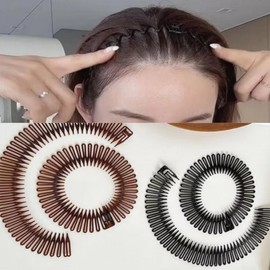 Comb wire spring hair band stray hair headband simple unisex / 빗살 철사 스프링 헤어 밴드 잔머리 머리띠 심플 남녀공용
