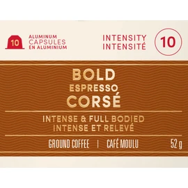 Tim Hortons Bold Espresso Capsules, Nespresso Original Line Compatible Capsules, 100 Count