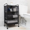 Mind Reader Cart with Drawers, Laundry Organizer, Utility Cart, Bathroom,