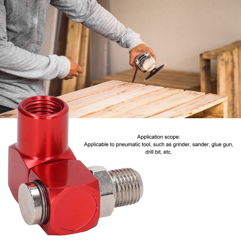 4Pcs 360 Degree Air Hose Connector 1/4in NPT Thread Industrial