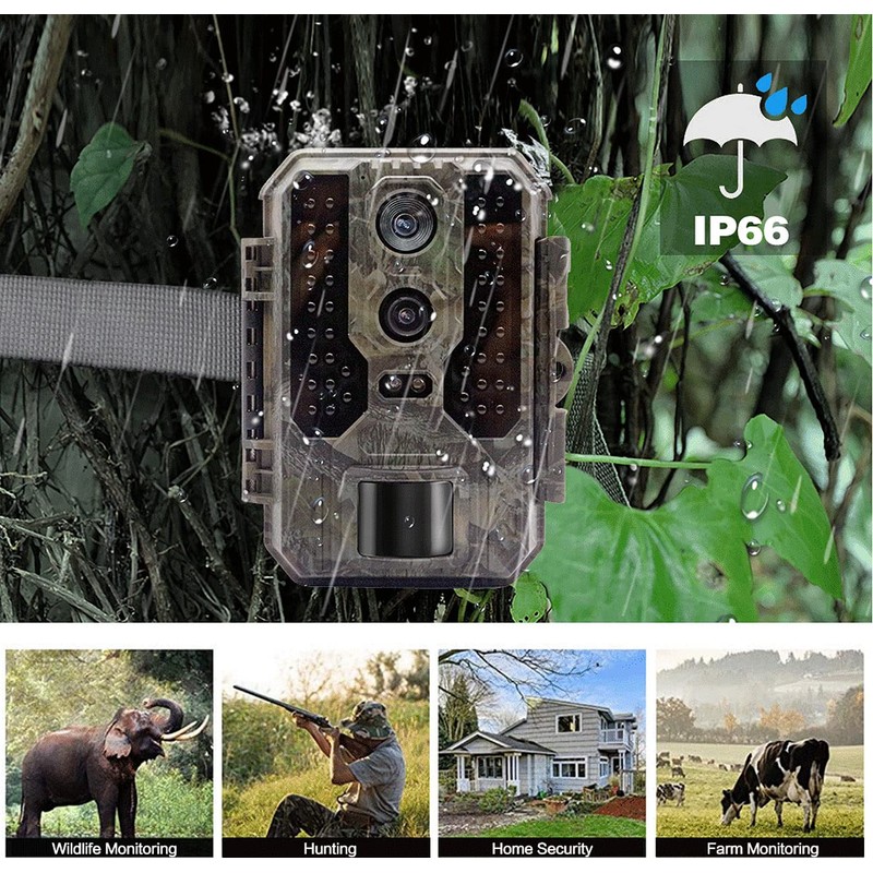 VisorTech Wildlife Cameras: 4K Wildlife Camera with Dual Lens, IR