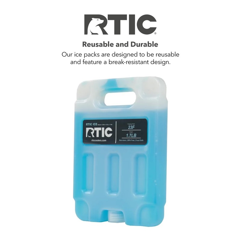 RTIC Refreezable Reusable Cooler Ice Packs Cold Ice Chest Pack