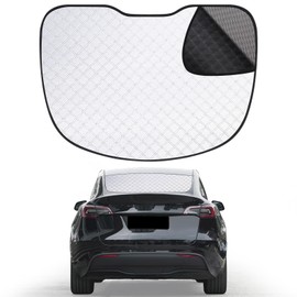 XCBYT Rear Windshield Sun Shade for Model Y, Car Sun Shade with UV Protection and Heat Insulation, Dual-use Dual-use Car Rear Windshield Shades with Mesh and Shading for Safe Driving