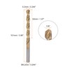 sourcing map Twisted Drill Bit 6.2 mm Titanium Coated (HSS-E)