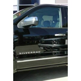 Best for Less 2014-2018 GMC Sierra Silverado Regular Cab Side Molding Stainless Trim Overlay