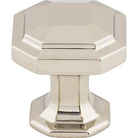 Top Knobs TK286PN Chareau Collection 1-1/8" Emerald Knob, Polished Nickel