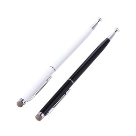 TEHAUX 2pcs Capacitive Stylus Screen Pens for Devices High Precision Drawing and Note Taking Scratch Tip Black White