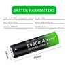 Generic 2 Pcs 18650 Rechargeable Battery 3.7V 9900mAh Button Top