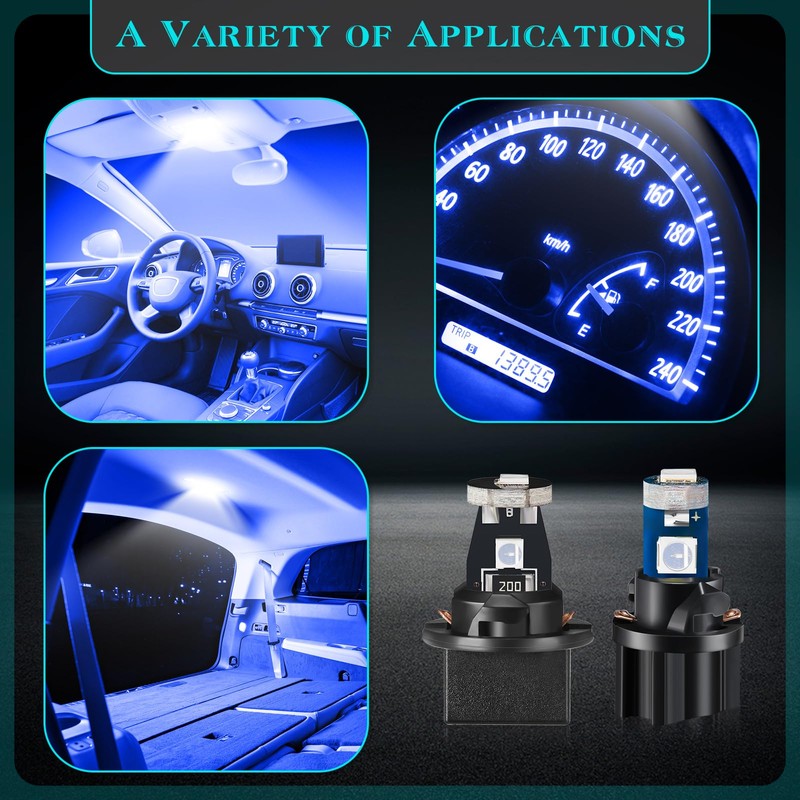 BBTO 40 Set T5 T10 LED Bulbs Dash Lights with
