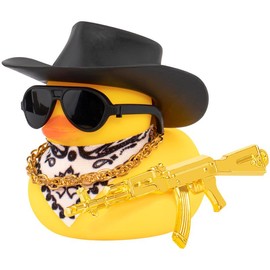 Patito Vaquero(need to assemble)-cowboy rubber duck: cool cartoon car Duck Decoration ,jeep ducking,1 Piece:_style figure10