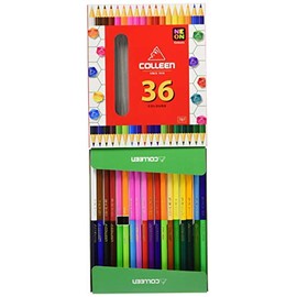 Colin Pencils, 787 Hex, 18 Count 36 Colored Pencils in a Paper Box 787-18/36