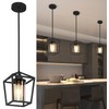 JIAYASHOUS Black Pendant Lights Kitchen Island, 1-Light Light Fixtures, Farmhouse
