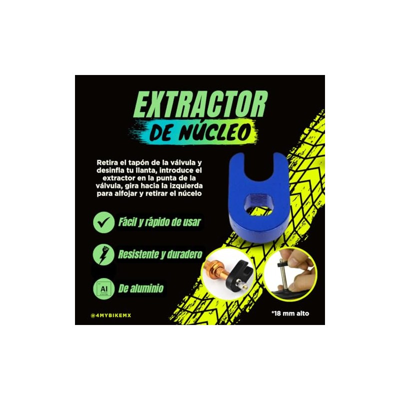 4MyBike Válvulas Tubeless 60mm Tipo Presta (Francesa)