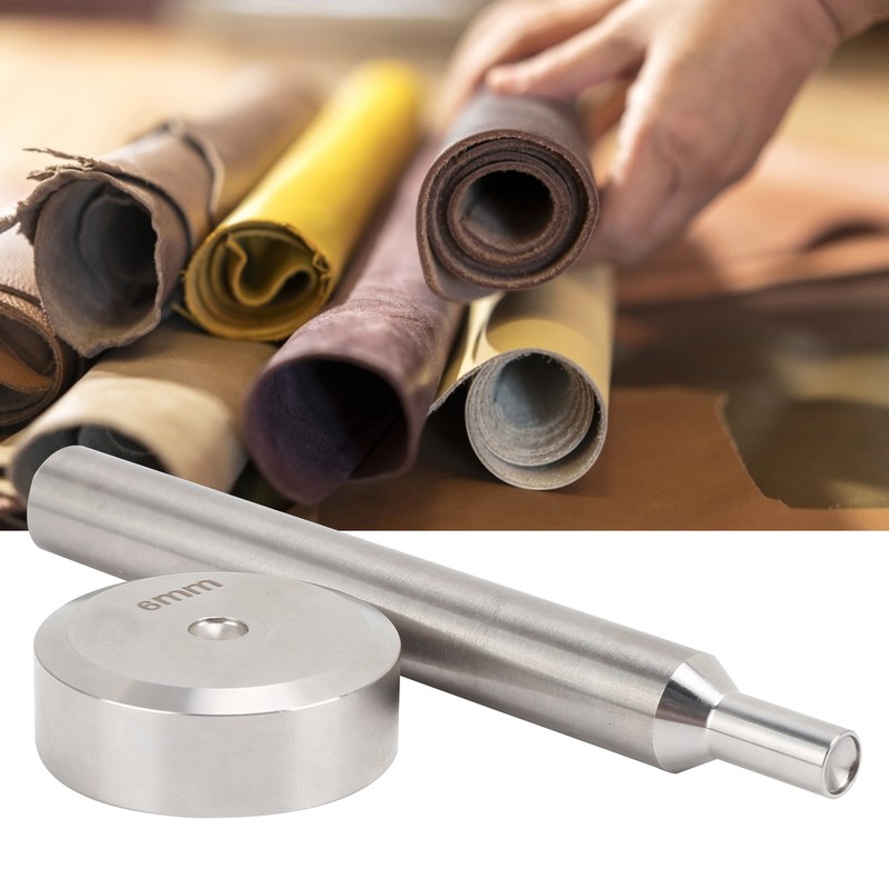 Rivet Punch DoubleSided 6mm Fixing Setting Tool for DIY Leather