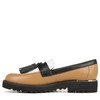 Franco Sarto Womens Carolynn Tassel Loafer Camel Brown Colorblock Multi