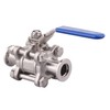 DERNORD Vacuum Ball Valve 304 Stainless Steel Clamp Valve with