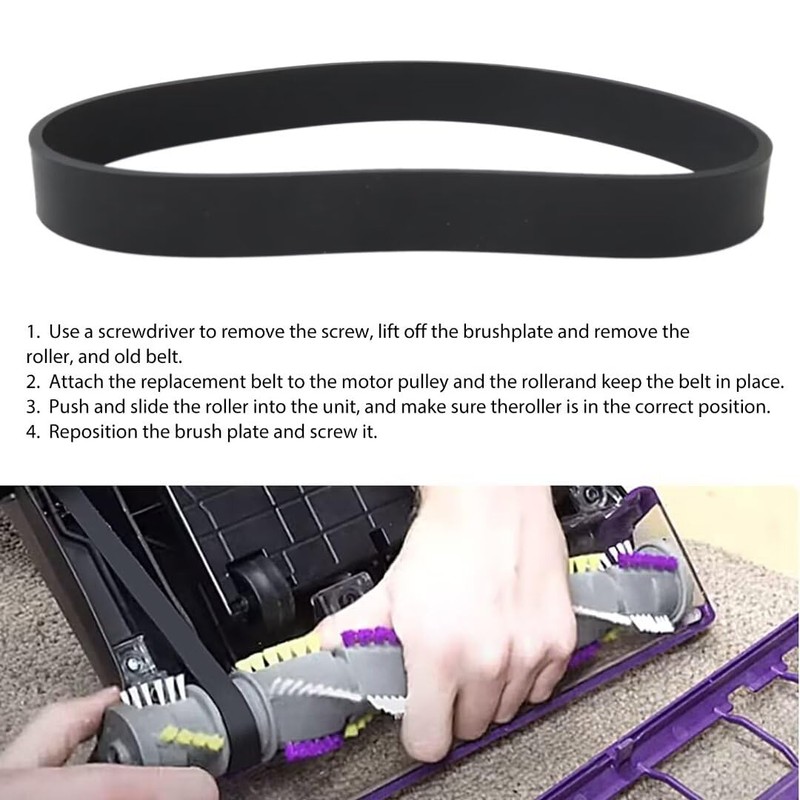 HaeKap 2-Pack Black Replacement Belts for Bissell Models 2252 2253