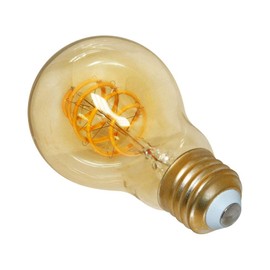 Euri Lighting VA19-3020ad, Dimmable, Decorative LED A19 Filament, 4.5W, Warm White (2200K), 250lm, 80 CRI, 320° Beam, E26, 120V, Amber Glass, Wet Rated, UL, 2YR, 15K HR WTY, One Count