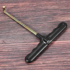 1 Pcs Black Trampoline Spring Pull Tool ，T-Hook Spring Puller Tool to Pull a Trampoline Spring Parts and Accessories （13cm）