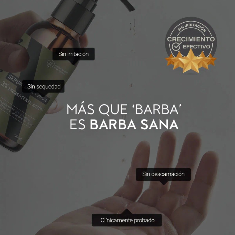 Serum Para Crecimiento De Barba (nula O Corta) Y Bigote,