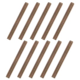 QUARKZMAN Pack of 10 1/4 x 2 Inch Carbon Steel Threaded Rods, Colour-Galvanised Fully Threaded Screw for Furniture, Garden, Railing Mounting