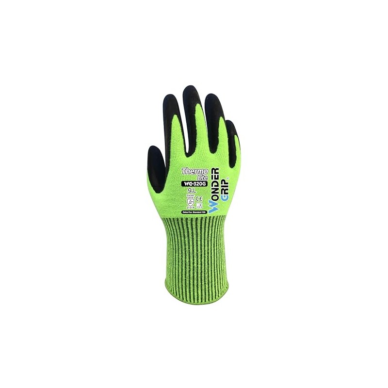 WONDER GRIP Thermo Lite WG-320G Gloves Green 9/L, Green