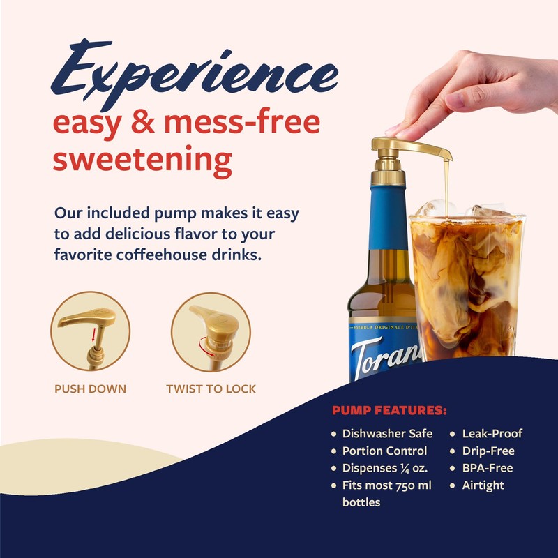 Torani Sugar Free Coffee Syrup, Classic Hazelnut Flavoring for Drinks,