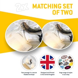 Vinyl Stickers (Set of 2) 25cm - Jewish Prayer Shawl Tallit Shofar Horn Jew Laptop Tablet Luggage Scrapbook #45443