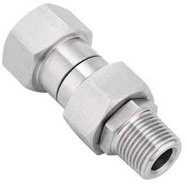 Pressure Washer Swivel Fitting 3/8inch NPT Thread Male to Female Stainless Steel Pressure Washer Connector Joint Free to Hose Fitting 4500PSI Anti-Kink 360° Rotating Hose Connector for Hot Cold Water