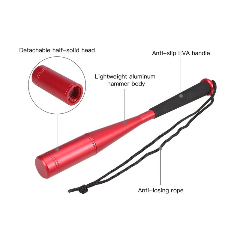 Oimzzr Aluminum Alloy Fish Hammer Metal Fishing Bat with Heavy