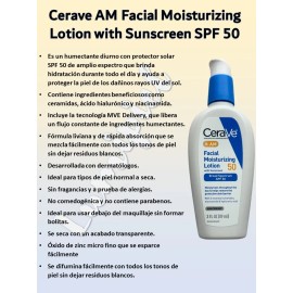Cerave Am Fps 50 + Pm Hidratante Facial Día + Noche 2x89ml Todo Tipo De Piel Día/noche