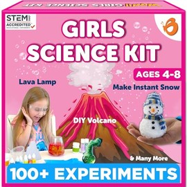 Butterfly EduFields Kit de ciencia de más de 100 piezas para niñas de 4, 5, 6, 7, 8 años | Niñas en CTIM y experimentos científicos | Ideas de regalos educativos para niñas de 4, 5, 6, 7, 8 años |