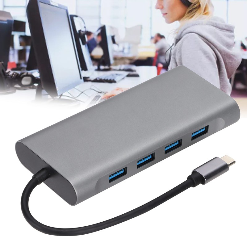 USB C Docking Station 11 in 1 Durable Sturdy 87W