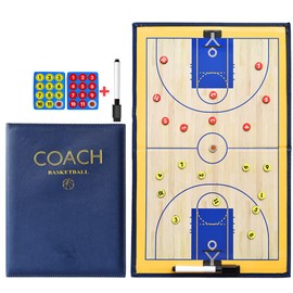 Pure Vie Portable Basketball Coaching Board Basketball Coaches Tactical Clipboard Strategy Blackboard with Player Markers, Erase, Pen - Basketball Gift Sporting Goods Training Assistant Equipment KIt
