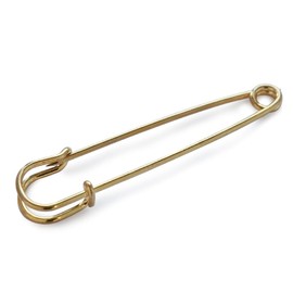JewelVOX Brooch, Simple, Quilt Pin, Safety Pin, 2.8 inches (7.0 cm), Stall Pin, Stylish, Adult, Plated