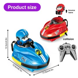 KBIBCK Remote Controlled Car, 2 Pieces Remote Controlled Car Scooter for Children, 360° Drift RC Car Toy, Mini RC Car Scooter Children with Driver Ejection Toy Girls Boys for Children from 3 Years