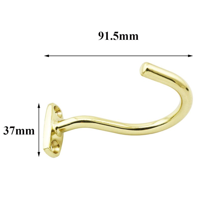 heyous Snooker Pool Billiard Table Cue Brass Hook with Mounting