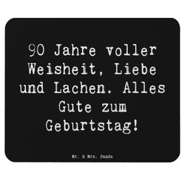 Mr. & Mrs. Panda Mauspad Spruch 90. Geburtstag - Geschenk, Alles Gute zum Geburtstag, Erinnerungen, Liebevolles Geschenk, runder Geburtstag,