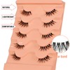 Half Lashes Wispy 3/4 False Eyelashes Natural Look Fluffy Clear