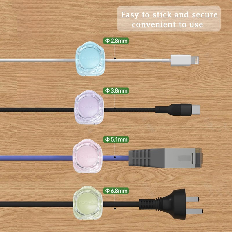 6 Pack Magnetic Cable Clips,Cord Organizer Holder,Cable Tidy Tools,Cord Holder