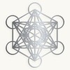 Genérico Cuadro Cubo Metatron Color Plata Deco Muro Pared Decoración