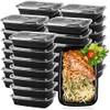 20P Contenedores para Alimentos Desechables, Recipientes para Comida Grande Compartimentos,