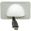 Brush Style Cable Pass-Through Wall Plate Insert with half-moon cover,