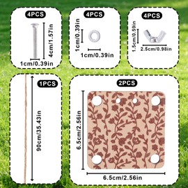 Lyreh Micro Flower Press, Miniature Wooden Flower Press Set, Mini Bag Tool for Preservation, Pressed Plants, DIY Tool for Arts and Crafts Lovers, Plant Lovers, Gifts