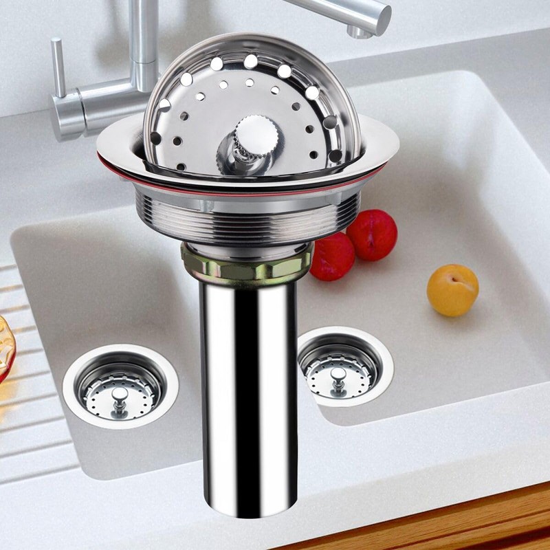 UNI-DRAIN Kitchen Sink Drain Stainless Steel Replacement Kits for Opening
