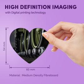 1x Heart MDF Magnet 6cm - Military Tank Army War Battlefield - Fridge Locker Office Whiteboard Toolbox #51450