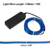 X AUTOHAUX 5 Meter/16ft Neon Glowing EL Wire Strip Blue