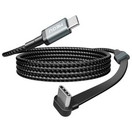Cable USB C de 3.3 pies, cargador tipo C de 60 W, carga rápida, cable USB C trenzado de nailon en ángulo recto, cargador de cable C de 90 grados para 